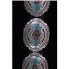 Image 8 : Navajo T. Singer Chip Inlay LARGE Concho Belt