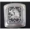 Image 1 : Navajo Signed T & R Singer Sterling Eagle Bolo Tie