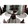 Image 7 : Sheridan Pine Tree Round Rustic Chandelier