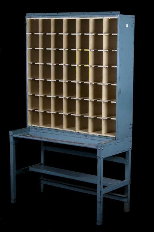 Mid 1900s Steel Rural Post Office Bin