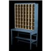 Image 1 : Mid 1900s Steel Rural Post Office Bin Cabinet