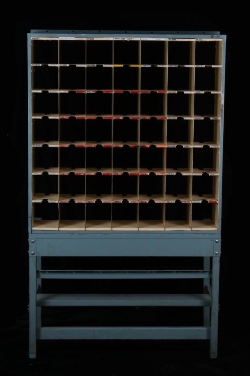 Mid 1900s Steel Rural Post Office Bin