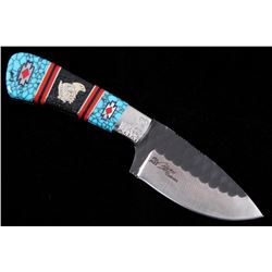Navajo Dave Yellowhorse Turquoise Eagle Knife