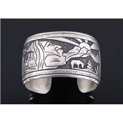 Navajo Thomas Singer Sterling Silver Bracelet