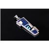 Image 2 : Sterling Silver Micro Inlay Multi Stone Pendant