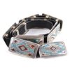 Image 2 : Navajo Thomas Singer Sterling & Chip Inlayed Belt