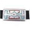 Image 9 : Navajo Thomas Singer Sterling & Chip Inlayed Belt