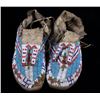 Image 2 : Sioux Fully Beaded Whirling Log Moccasins c. 1900