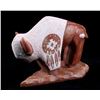 Image 1 : Signed Navajo Stone Carved Buffalo Sculpture