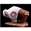 Image 2 : Signed Navajo Stone Carved Buffalo Sculpture
