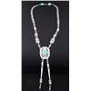 Image 1 : Navajo T. Singer Sterling & Turquoise Necklace