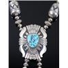 Image 2 : Navajo T. Singer Sterling & Turquoise Necklace
