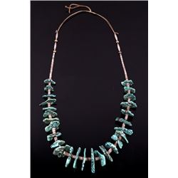 Navajo Lone Mountain Turquoise & Heishi Necklace
