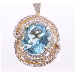21.45 ct Topaz & Sapphire Necklace w/ papers
