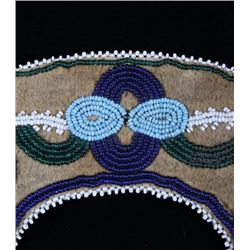 Crow Apsaalooke Whimsical Beaded Panel c. 1890's