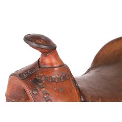 Early 1900's Hand Tooled Leather Child's Saddle