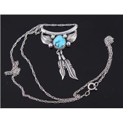 Navajo Sterling Silver and Turquoise Necklace