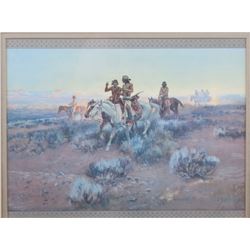 Charlie M. Russell Indian Scouts Framed Print