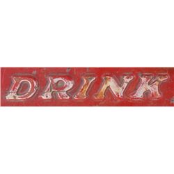 Drink Coca Cola Red Metal Sign