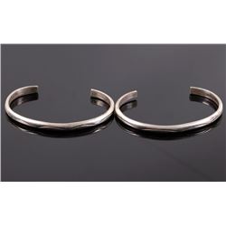 Set of Navajo Sterling Silver Bracelets