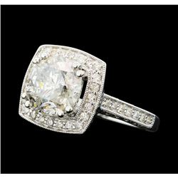 3.70 ctw Diamond Ring - 14KT White Gold