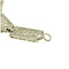 Image 6 : 10k White Gold Filigree Link Bracelet w/ Marquise Sim Sapphire