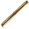 Image 4 : 14k Gold & Platinum Sapphire Open Filigree Fancy Bar Pin Brooch