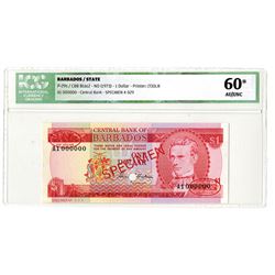 Central Bank of Barbados. ND (1973). Specimen Banknote.