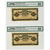 Image 1 : Banco Central de Chile. 1928. Issued Banknote Sequential Pair.