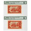Image 1 : Kwangtung Provincial Bank. 1940. Pair of Remainder Banknotes.