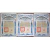 Image 1 : Chinese Government 5% Gold Loan of 1912 I/U Bond Trio