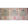Image 1 : Chinese Government 5% Reorganisation Gold Loan of 1913 I/U Bond Trio by Banque De L'Indo-Chine.