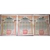 Image 1 : Chinese Government 5% Reorganisation Gold Loan of 1913 I/U Bond Trio by Deutsch-Asiatische Bank.