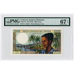 Comoros, Institut d'Emission, ND (1976) High Grade Issue Banknote.