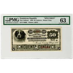 Monte Cristy. 1888. Specimen Scrip note.