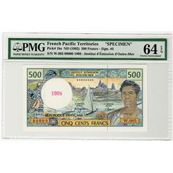 Institut d'Emission d'Outre-Mer. ND (1992). Specimen Banknote.