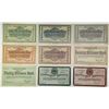 Image 1 : Burgermeisterei-Hennef. 1923. Group of 9 Notgeld.
