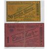 Image 1 : Colberg Officer POW Camp. 1915. Pair of Linen Notgeld.