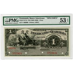 Banco Americano. ND (1895-1920). Specimen Banknote.