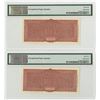 Image 2 : Banca d'Italia. 1944. Pair of Issued Banknotes.
