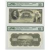 Image 1 : Banco de Queretaro, 19xx (ca. 1903-10) Uniface Front & Back Banknote Proofs.