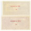 Image 2 : National Bank of Vietnam. 1955-1962, Face & Back Uniface Specimen Proof Banknotes.