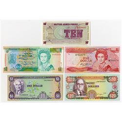 Various Issuers. 1972-1990. Quintet of Issued Radar Notes.