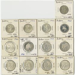 Austria, 1959-1070, Group of 13 Silver Circulating Coins.