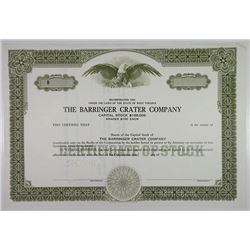 Barringer Crater Co. ca.1940-50's (Pin-punch 1993) Specimen Stock Certificate