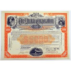 The Electric Corp. 1909 I/U Bond Signed By Charles Francis Adams Jr.