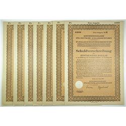 Konversionskasse Fur Deutsche Auslandsschulden, 1937, 3% $1000 Schuldverschreibung Group.