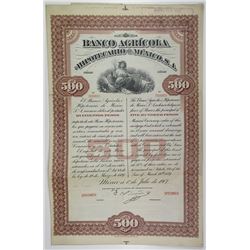 Banco Agricola e Hipotecario De Mexico 1907 Specimen Bond.