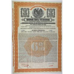 Bono Del Tesoro 1,950 Pesos 1913 Specimen Bond