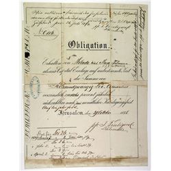 J. Frutiger & Co., 1888 Obligation Issued Bond Under German Dominion